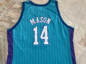 Vintage Charlotte Hornets Anthony Mason Champion Basketball Jersey, Size 52, XXL