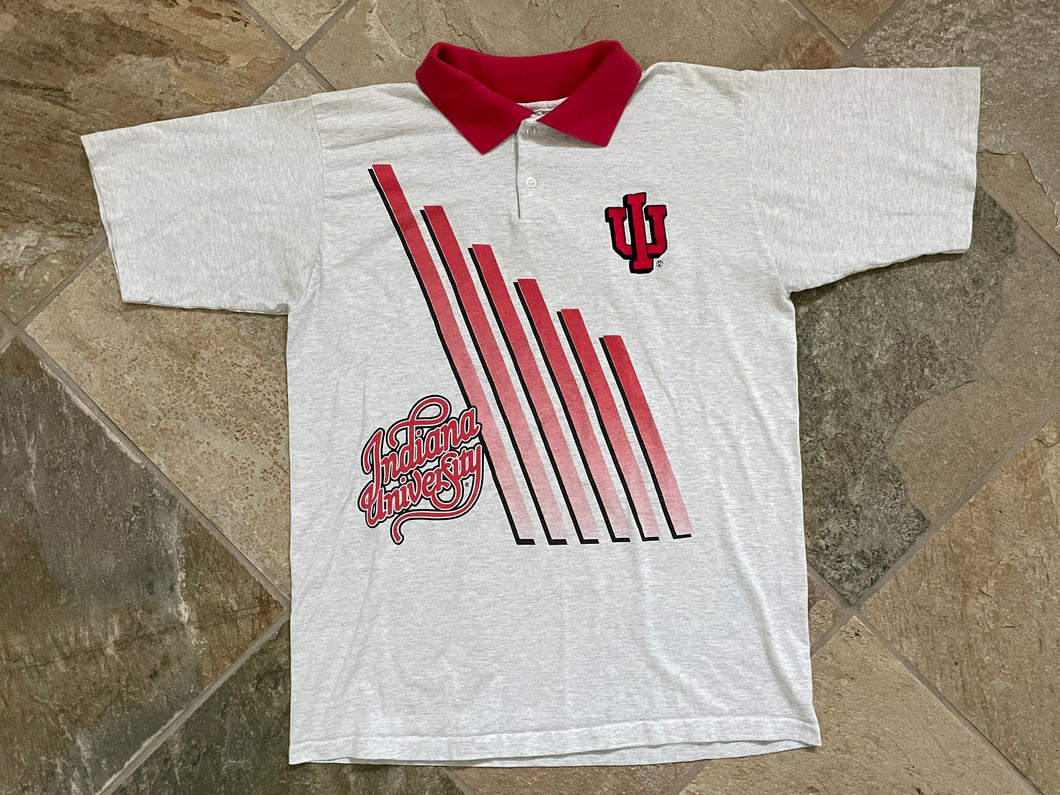 Vintage Indiana Hoosiers Collared College TShirt, Size Large