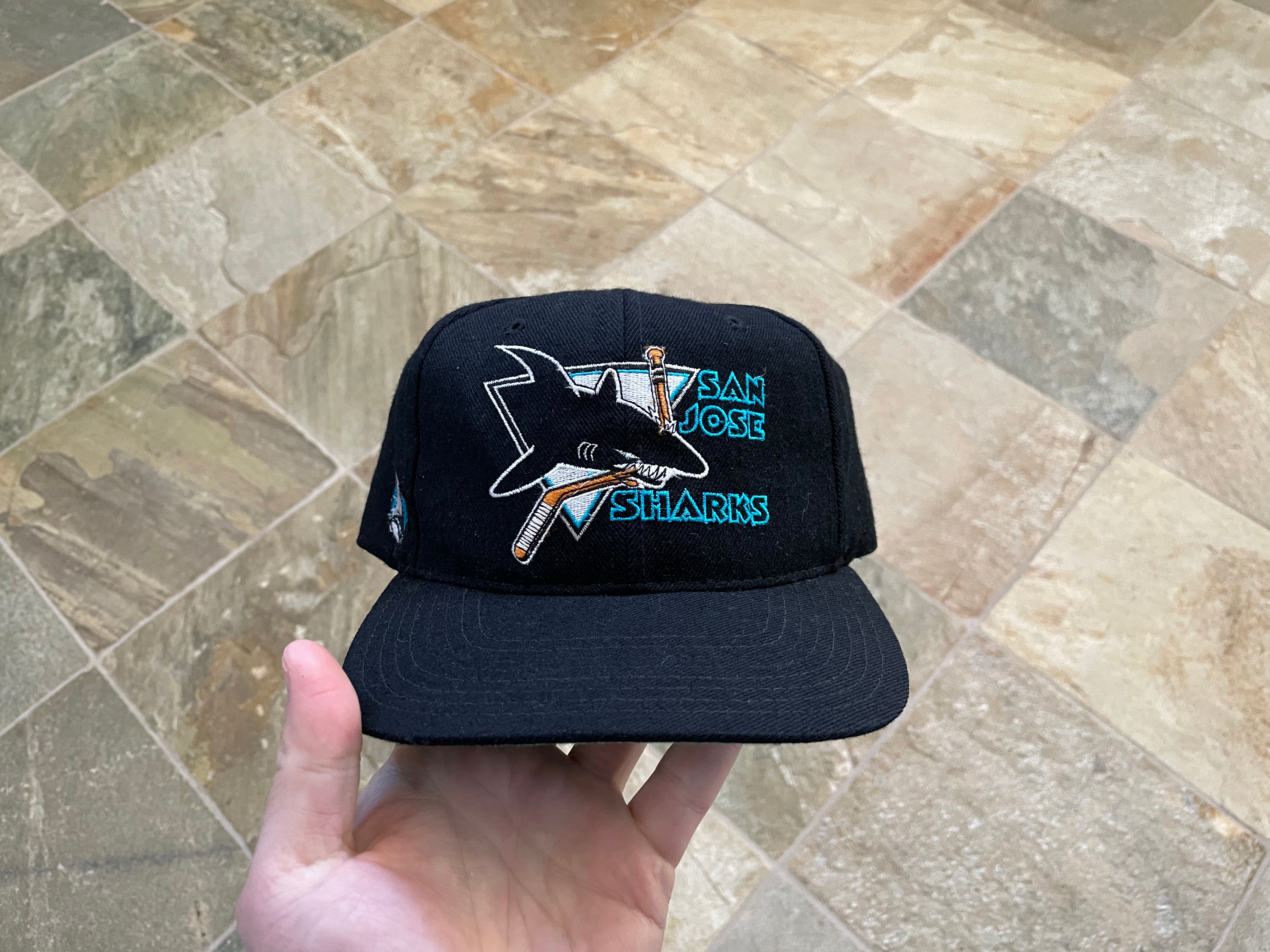 Vintage San Jose Sharks American Needle Blockhead Snapback Hockey 