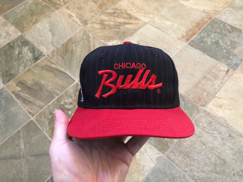 Vintage Chicago Bulls Sports Specialties Script Snapback Basketball Hat