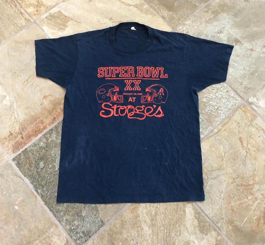 Vintage Super Bowl XX Screen Stars Football Tshirt, Size Adult XL