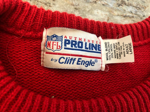 Vintage San Francisco 49ers Cliff Engle Sweater Football Sweatshirt, Size Large