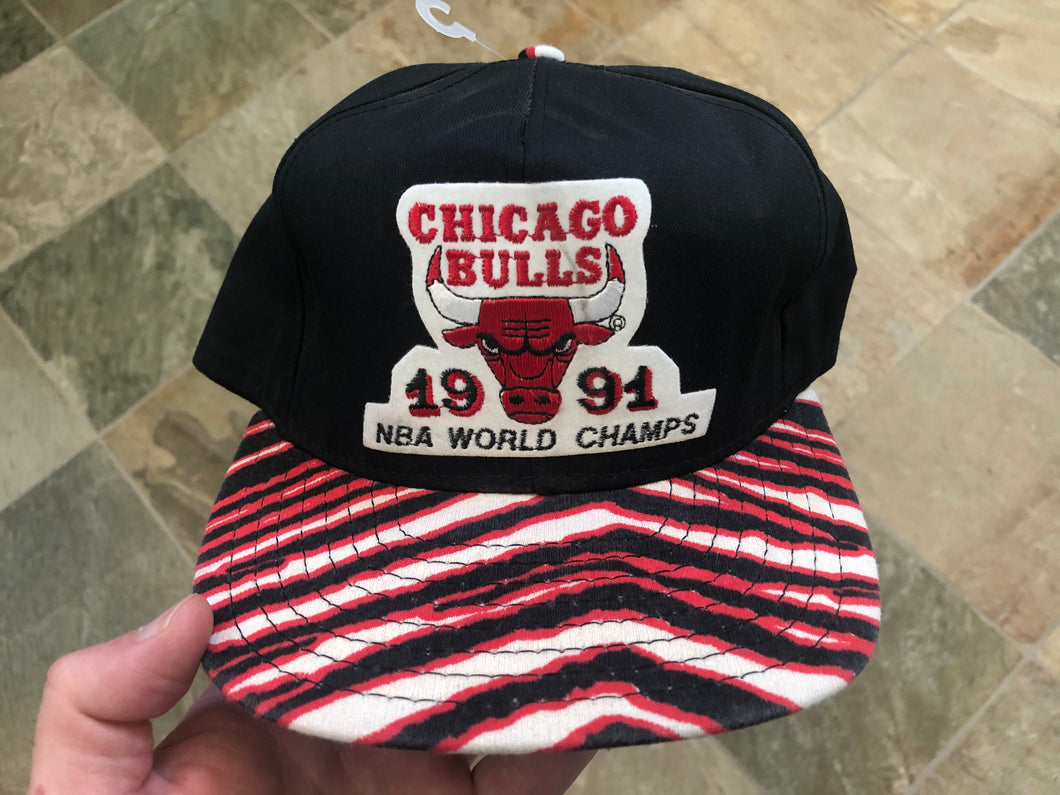 Vintage Chicago Bulls AJD Zubaz 1991 World Champions Snapback Basketball Hat