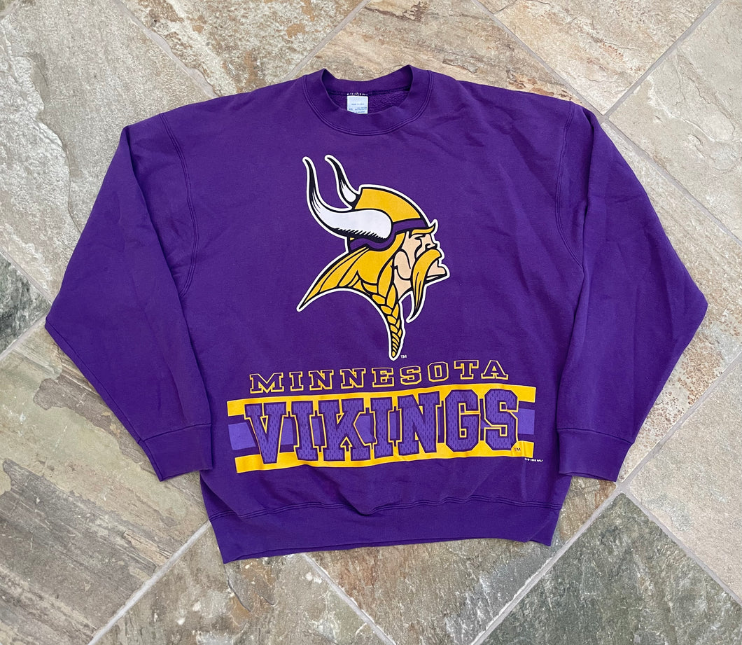 Vintage Minnesota Vikings Salem Sportswear Football Sweatshirt, Size XXL