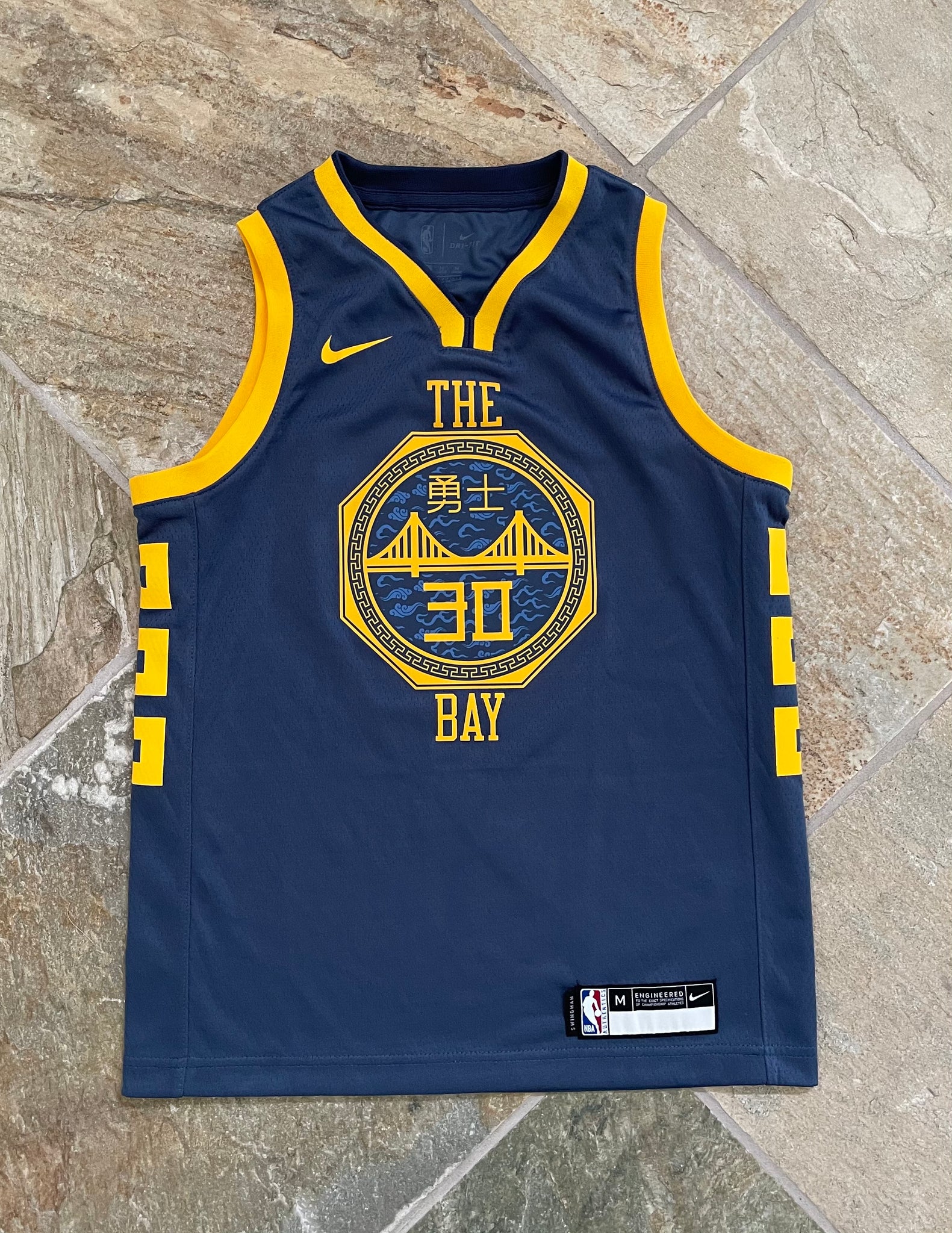 Nike NBA Curry Golden State Warriors Jersey Junior - Blue - Kids, Compare
