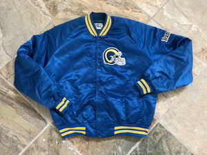 Vintage Los Angeles Rams Chalk Line Satin Football Jacket, Size Large