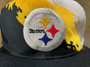 Vintage Logo 7 - Pittsburgh Steelers Embroidered Spell-Out Snapback Hat 1990's OSFA