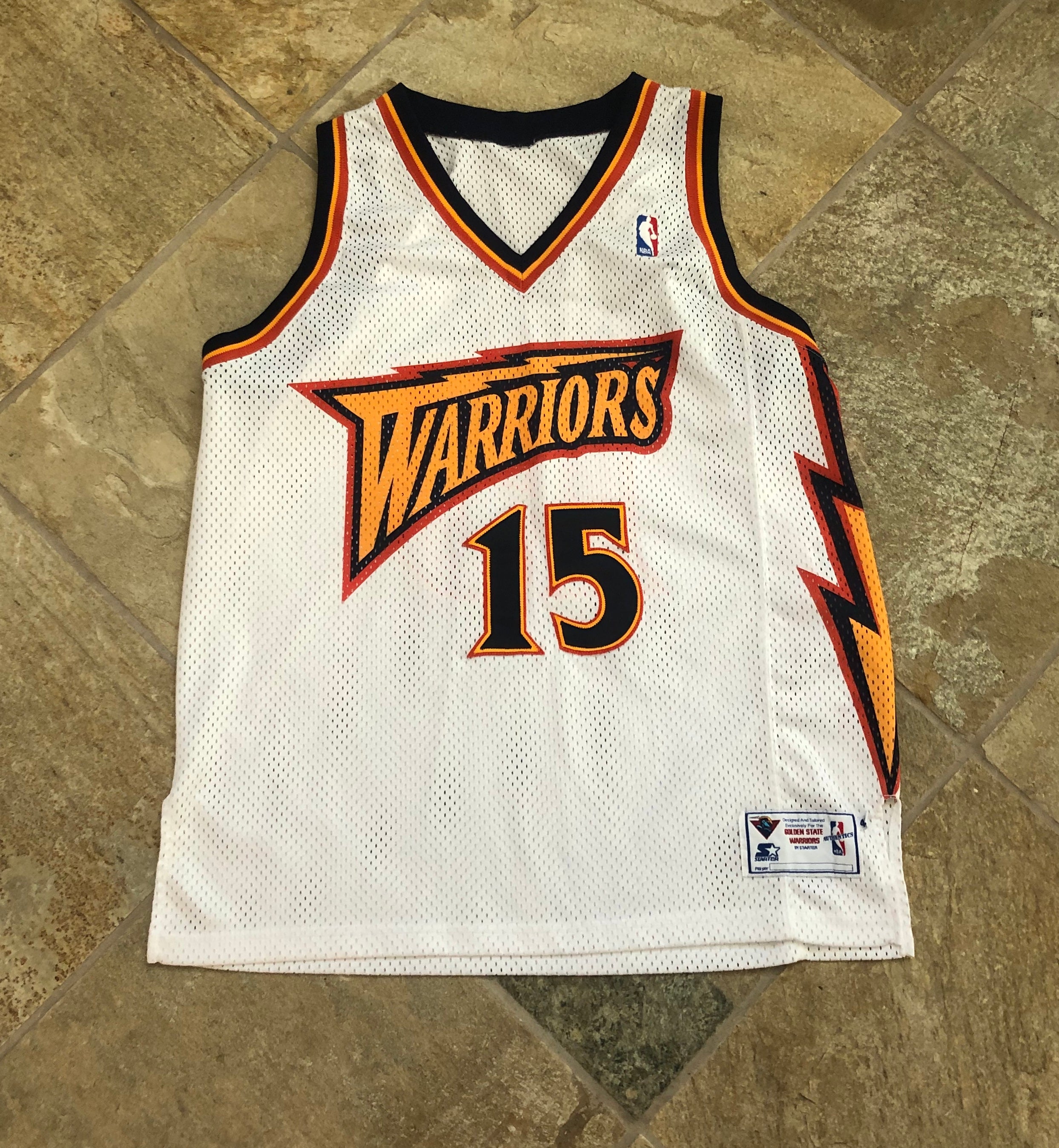 100% Authentic Latrell Sprewell 1997 1998 Warriors Pro Cut Game Jersey 48+4