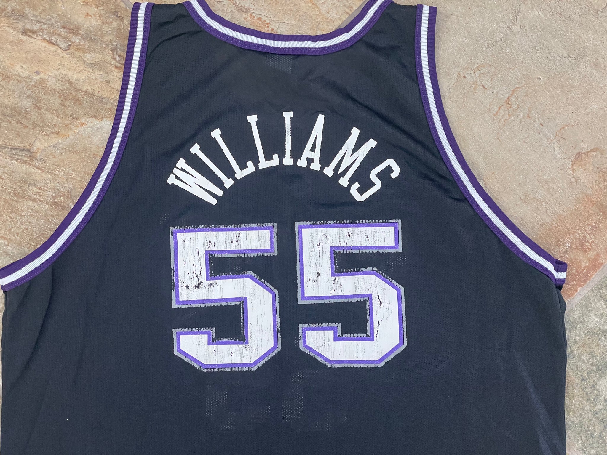 Sacramento Kings Jason Williams White Throwback Jersey