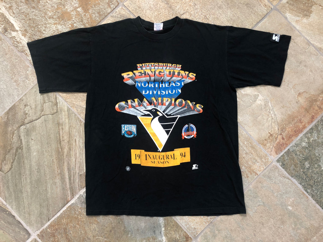 Vintage Pittsburgh Penguins Starter Hockey Tshirt, Size Large