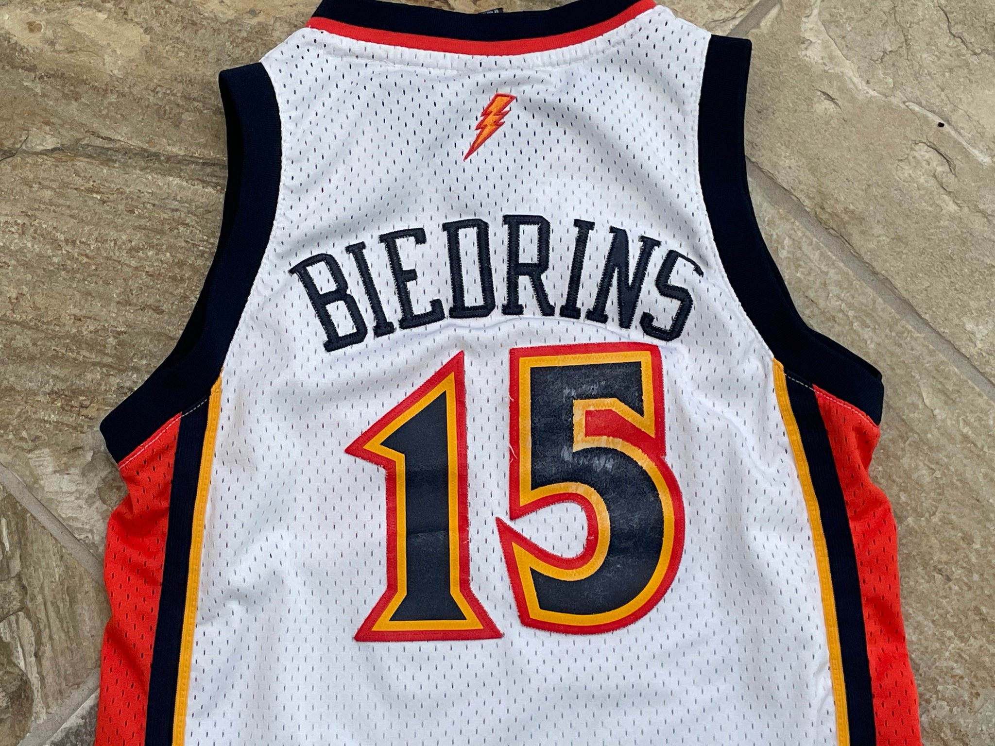 Vintage 2008 Golden State Warriors Andris Biedrins Adidas Authentic Jersey  Sz.52 / Sole Food SF