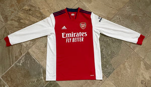 Arsenal Premier League Adidas Long Sleeve Soccer Jersey, Size XL