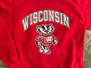 Vintage Wisconsin Badgers Champion Reverse Weave College Sweatshirt, Size Medium