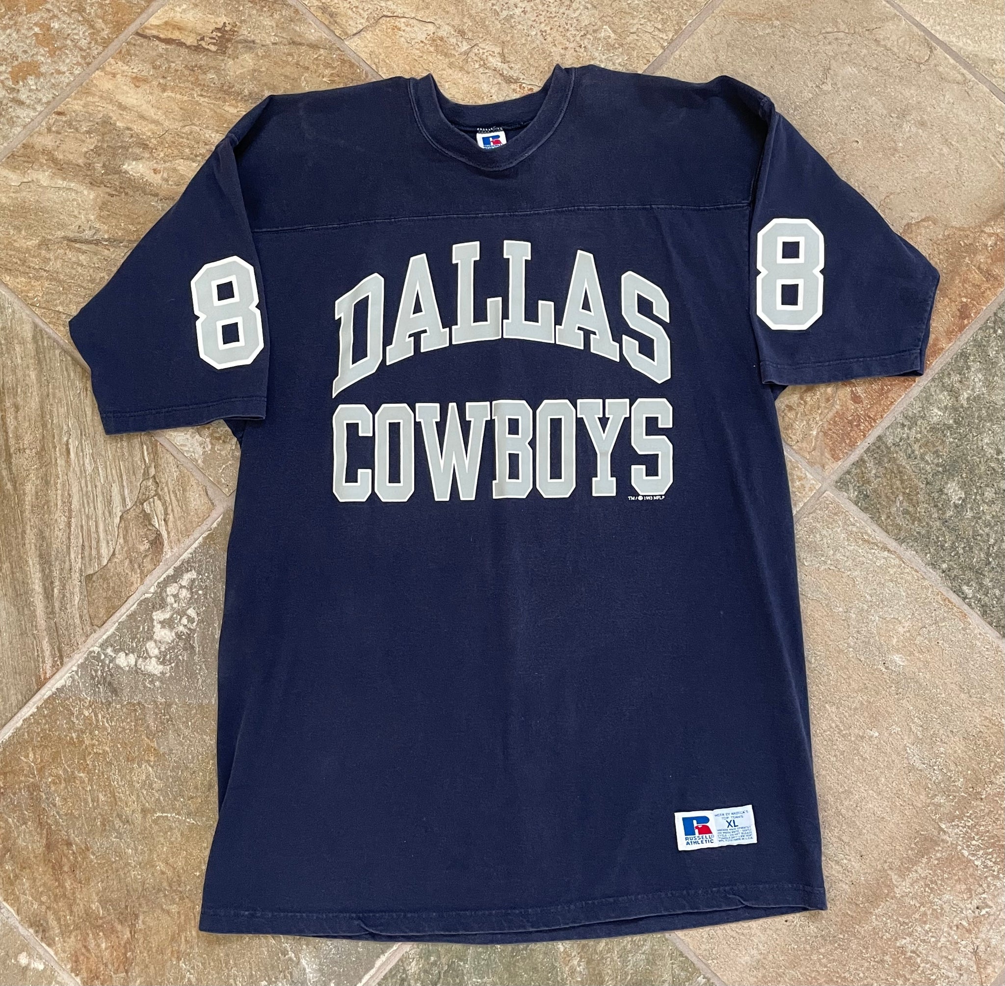 1993 DALLAS COWBOYS KOSAR #18 RUSSELL ATHLETIC JERSEY (HOME) XL - Classic  American Sports