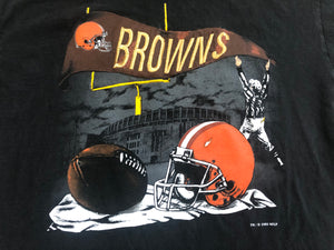Vintage Cleveland Browns Nutmeg Mills Football Tshirt, size Large