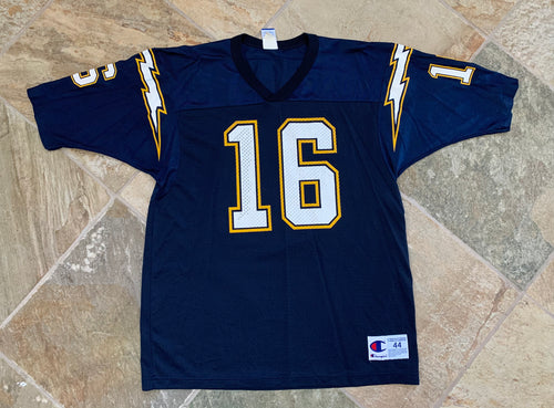 Vintage San Diego Chargers Champion Ryan Leaf Football Jersey, Size 44, Large