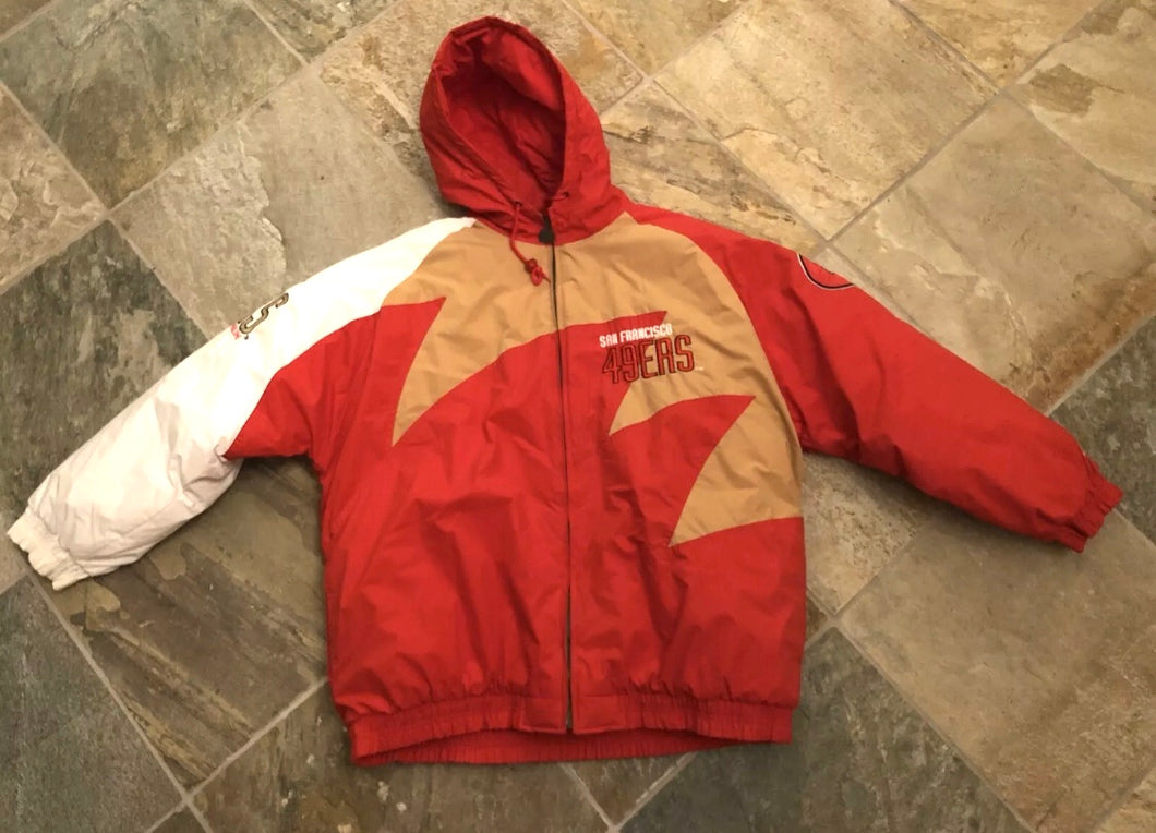 Vintage San Francisco 49ers Logo Athletic Sharktooth Parka Football Jacket, Size XL