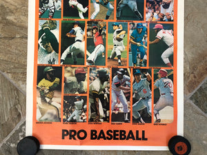 Vintage Pro Baseball Stars 1970s Poster