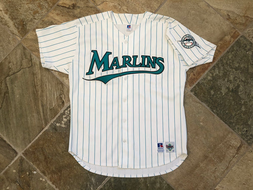 Vintage Florida Marlins Russell Athletic Diamond Collection Baseball Jersey, Size 48, XL