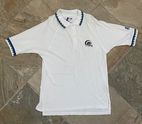 Vintage Los Angeles Rams Logo Athletic Polo Football Tshirt, Size XL