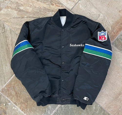 Vintage Seattle Seahawks Starter Satin Football Jacket, Size XL
