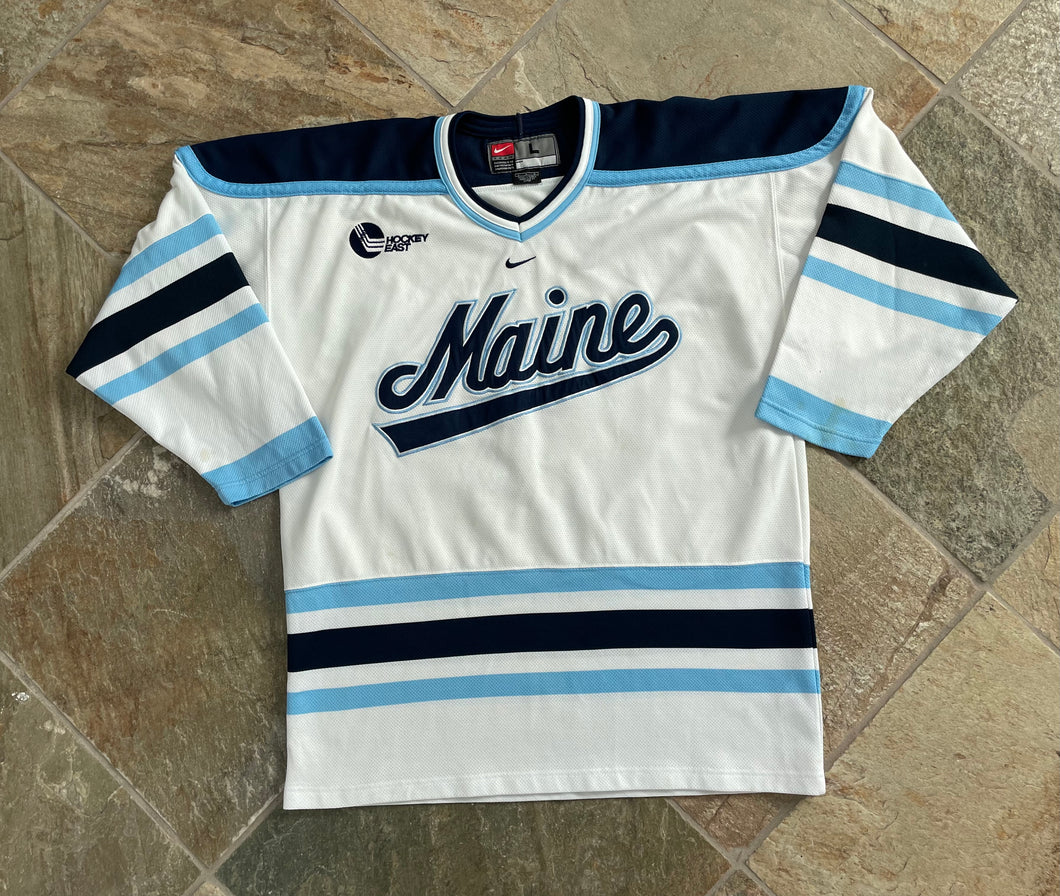 Vintage Maine Black Bears Nike College Hockey Jersey, Size Large