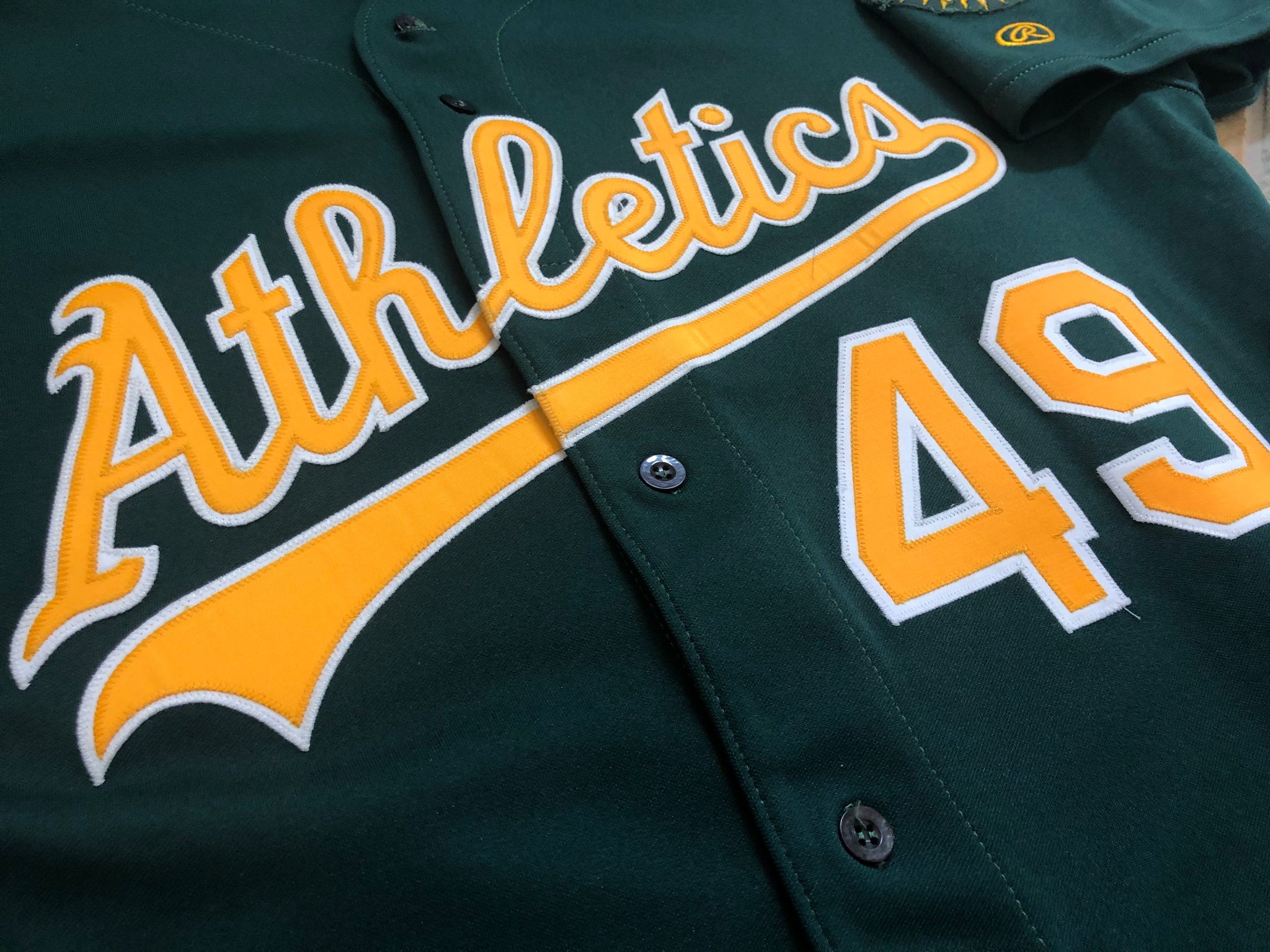 Vintage Rawlings Oakland Athletics Baseball Jersey 70s Shirt Size