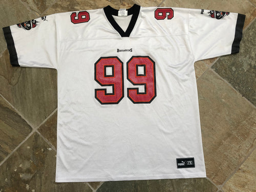 Vintage Tampa Bay Buccaneers Warren Sapp Puma Football Jersey, Size XXL