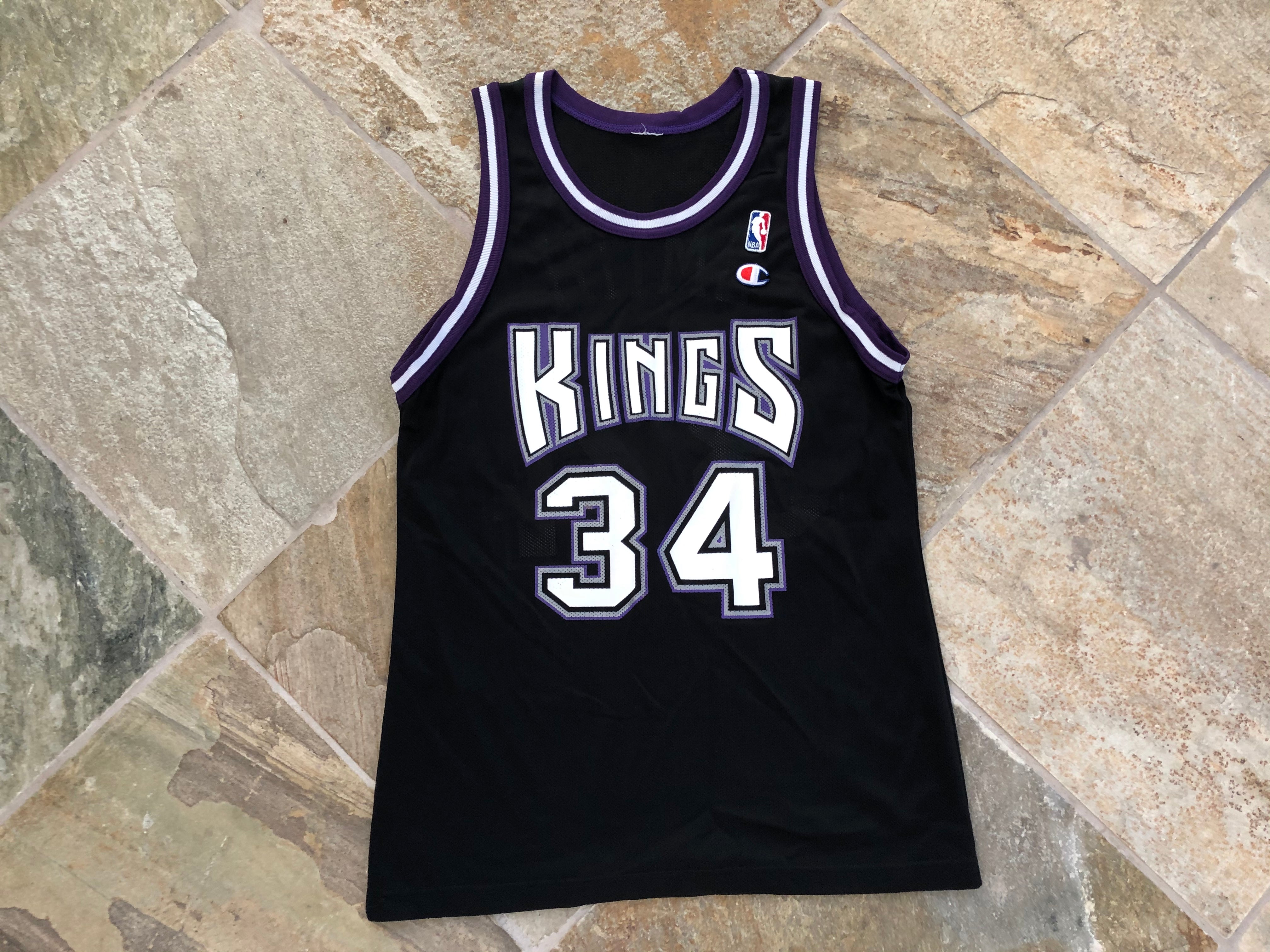Vintage CHAMPION NBA Sacramento Kings Williams Basketball Jersey Black XL