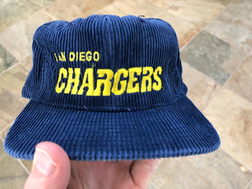 Vintage San Diego Chargers AJD Corduroy Snapback Football Hat