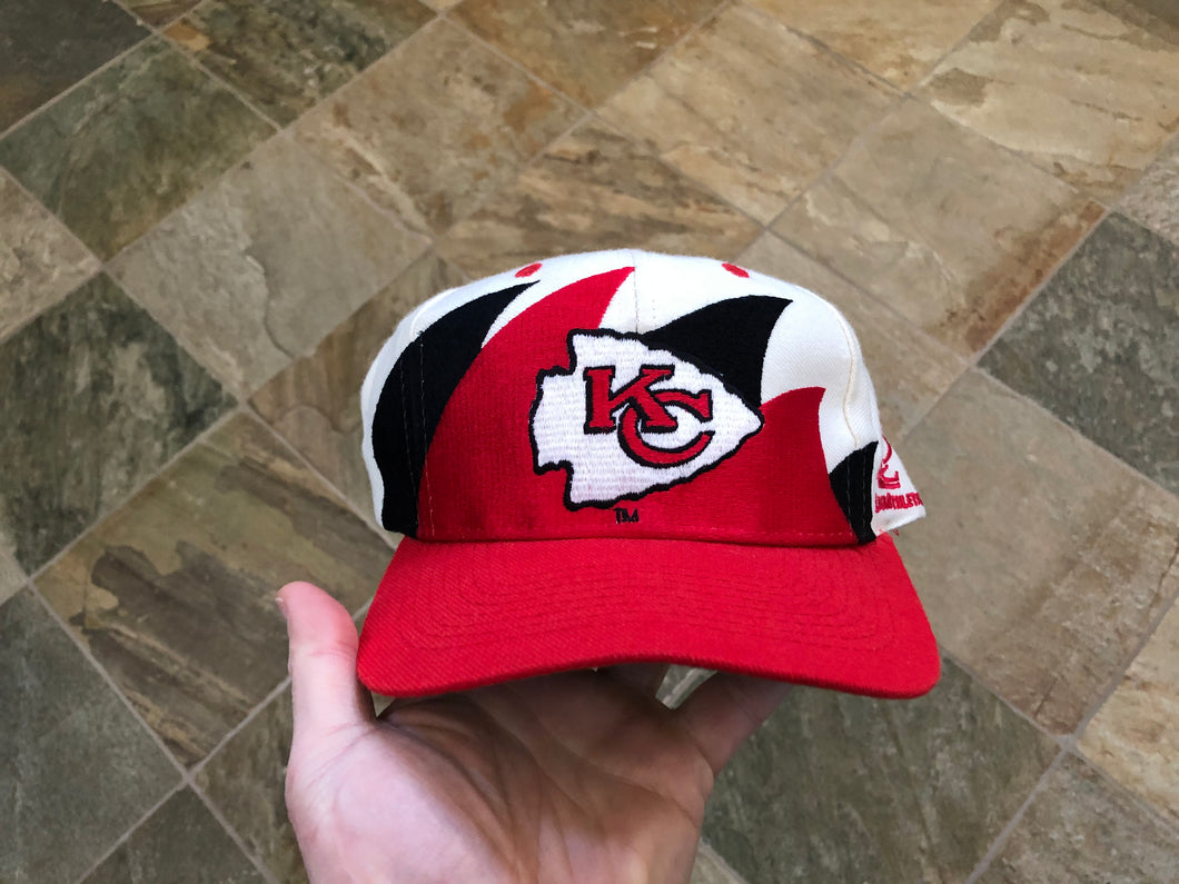 Vintage Kansas City Chiefs Logo Athletic Double Sharktooth Snapback Football Hat