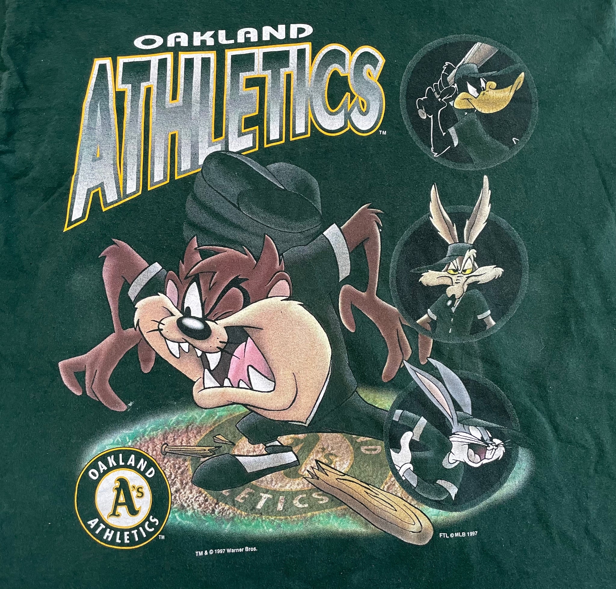 Oakland Athletics Looney Tunes Bugs Bunny Green Baseball Jersey