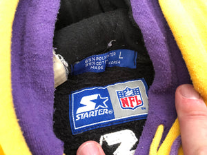Vintage Minnesota Vikings Starter Double Hooded Football Sweatshirt, Size Large