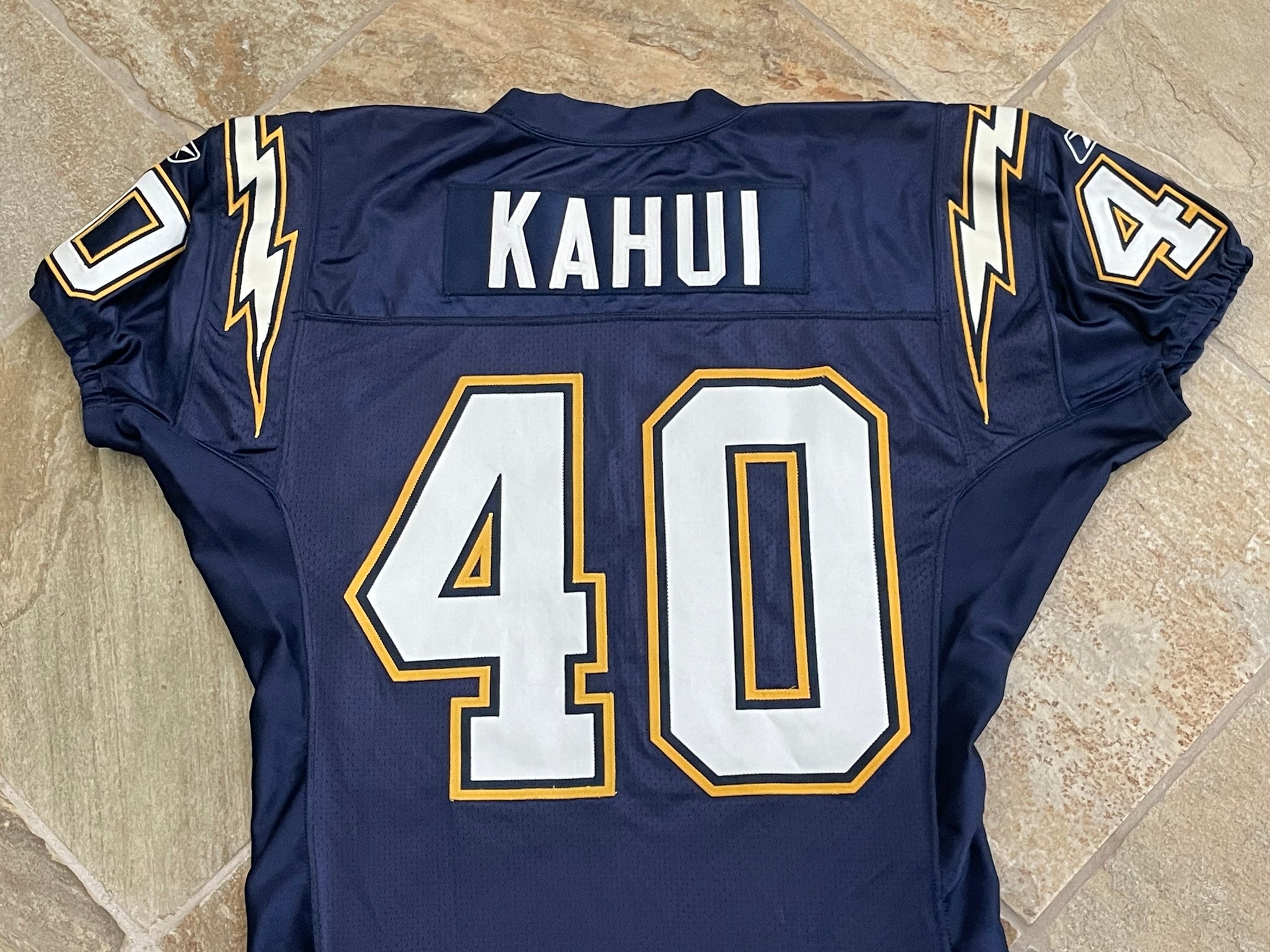 Chargers game worn sales jersey