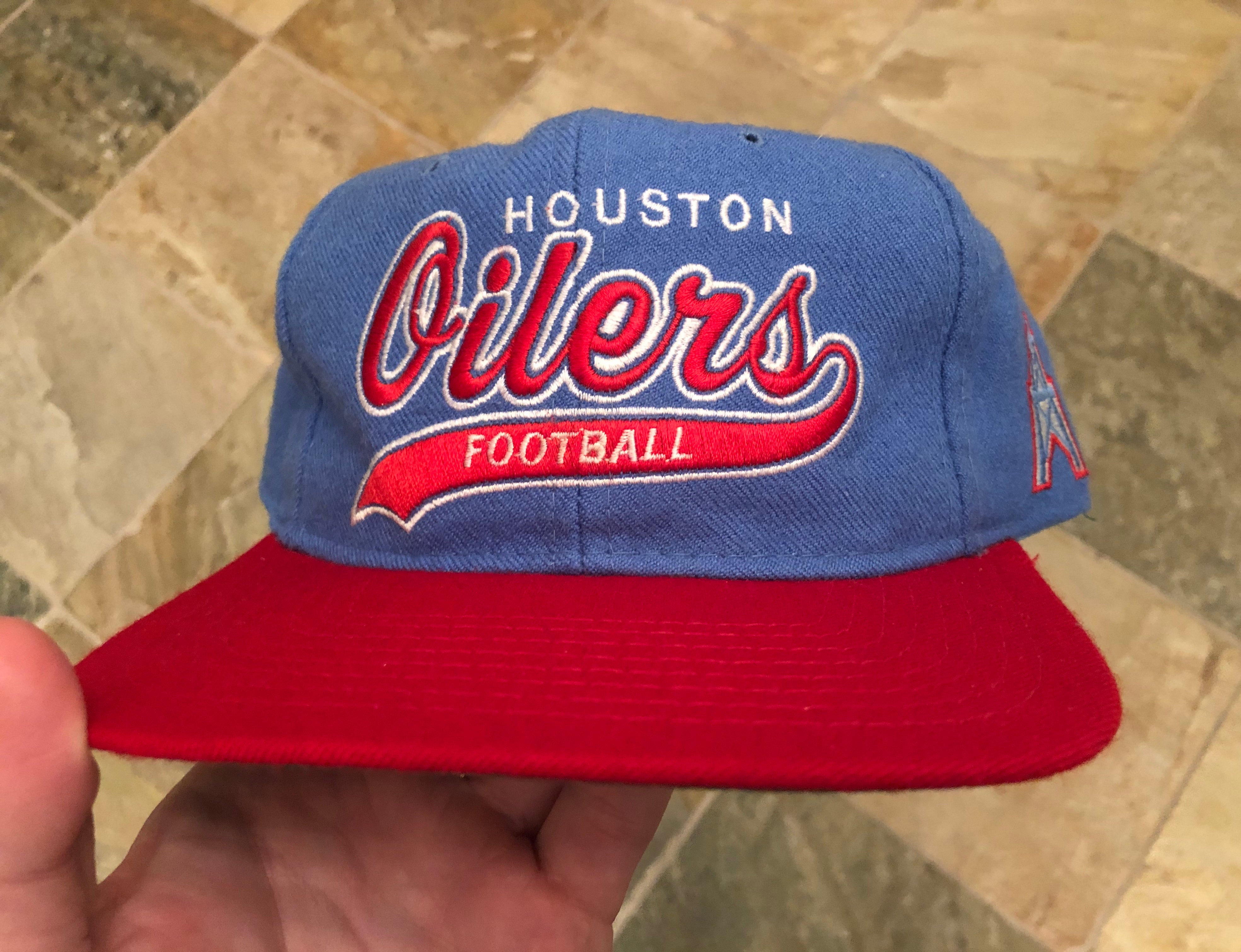 Vintage Houston Oilers Starter Tailsweep Snapback Football Hat