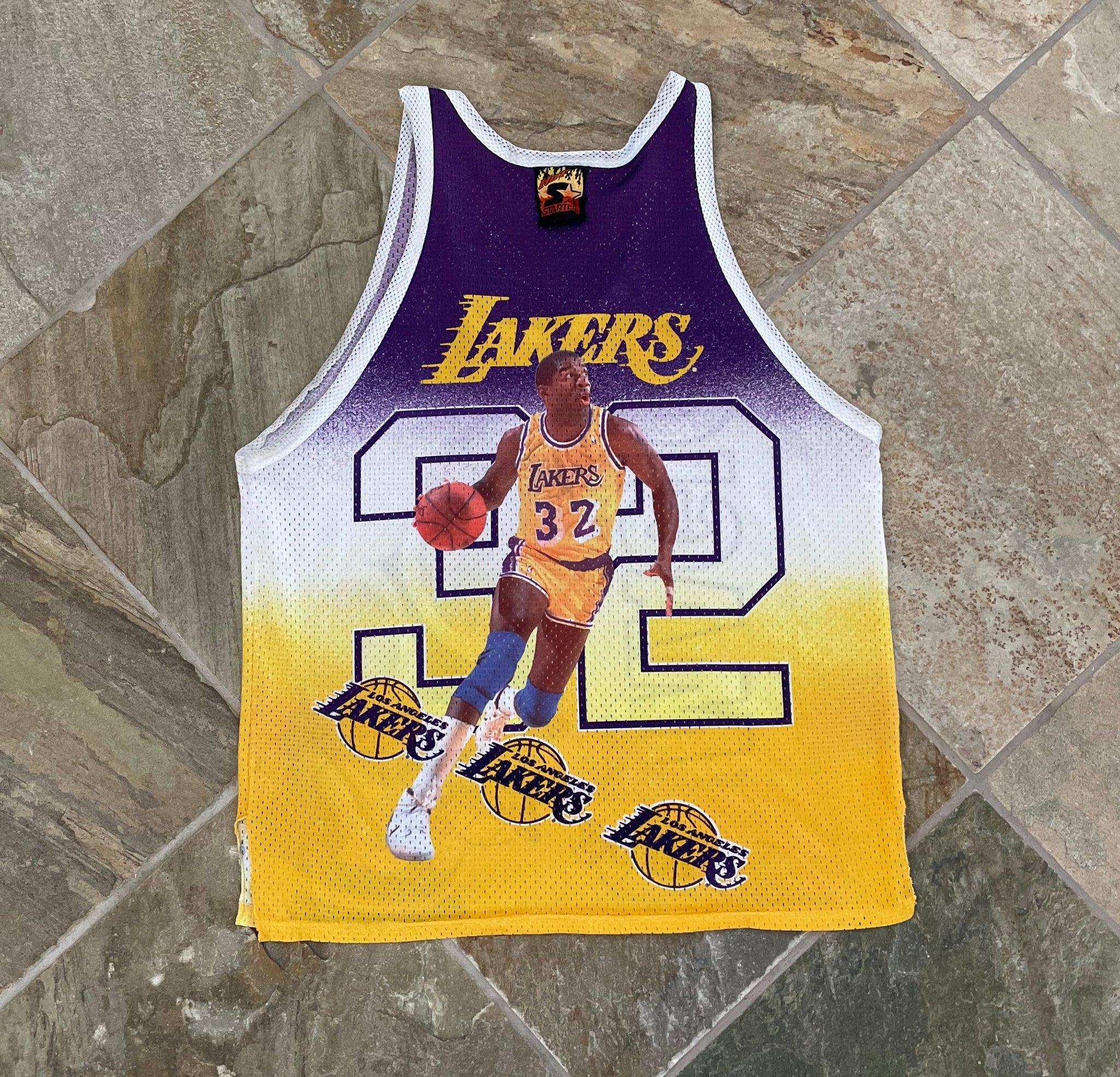 90's Los Angeles Lakers Starter NBA Baseball Jersey Size Large