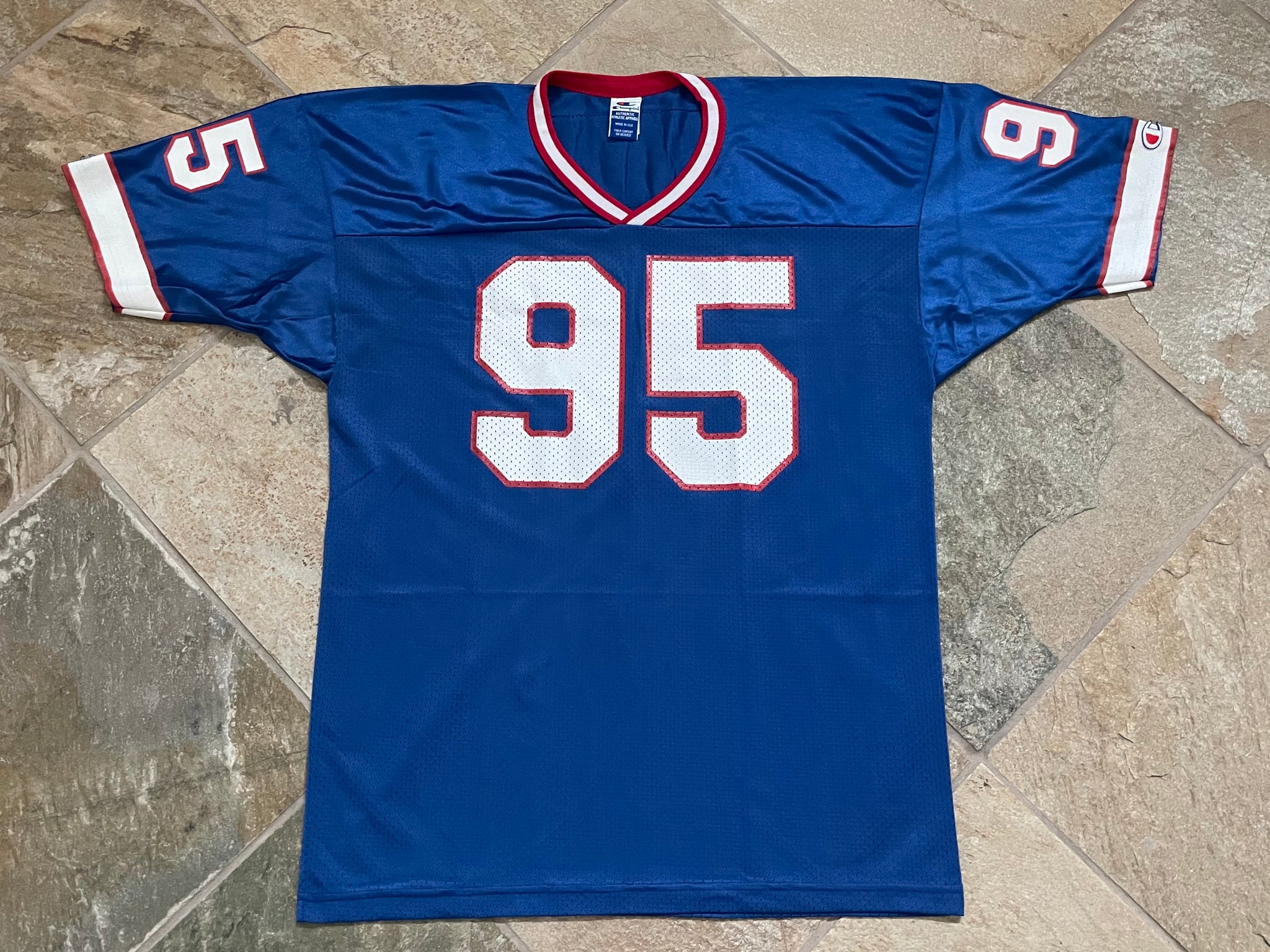 Vintage CHAMPION NFL Buffalo Bills Paup American Football Jersey Royal Blue  2XL