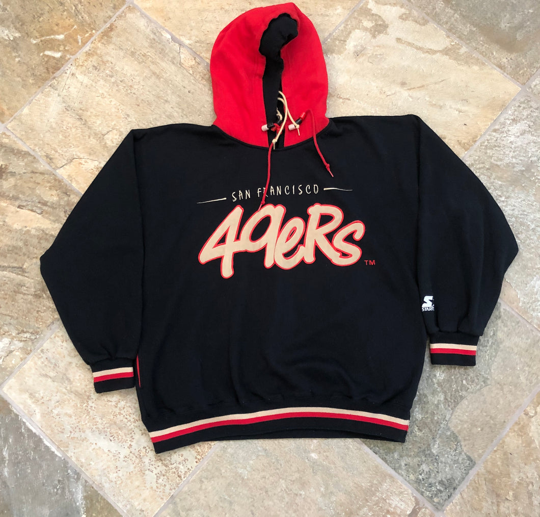Vintage San Francisco 49ers Starter Double Hooded Football Sweatshirt, Size XL