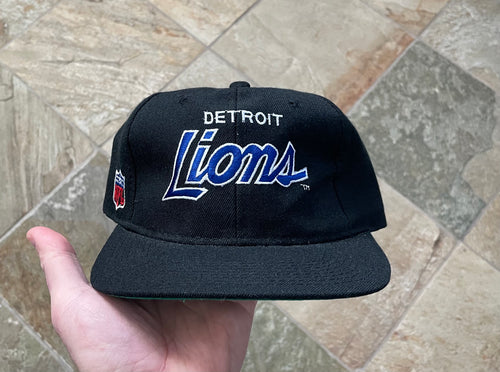 Vintage Detroit Lions Sports Specialties Script Snapback Football Hat