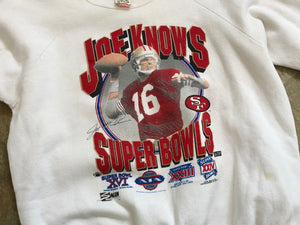 Vintage San Francisco 49ers Joe Montana Salem Sportswear Football Sweatshirt, Size XL