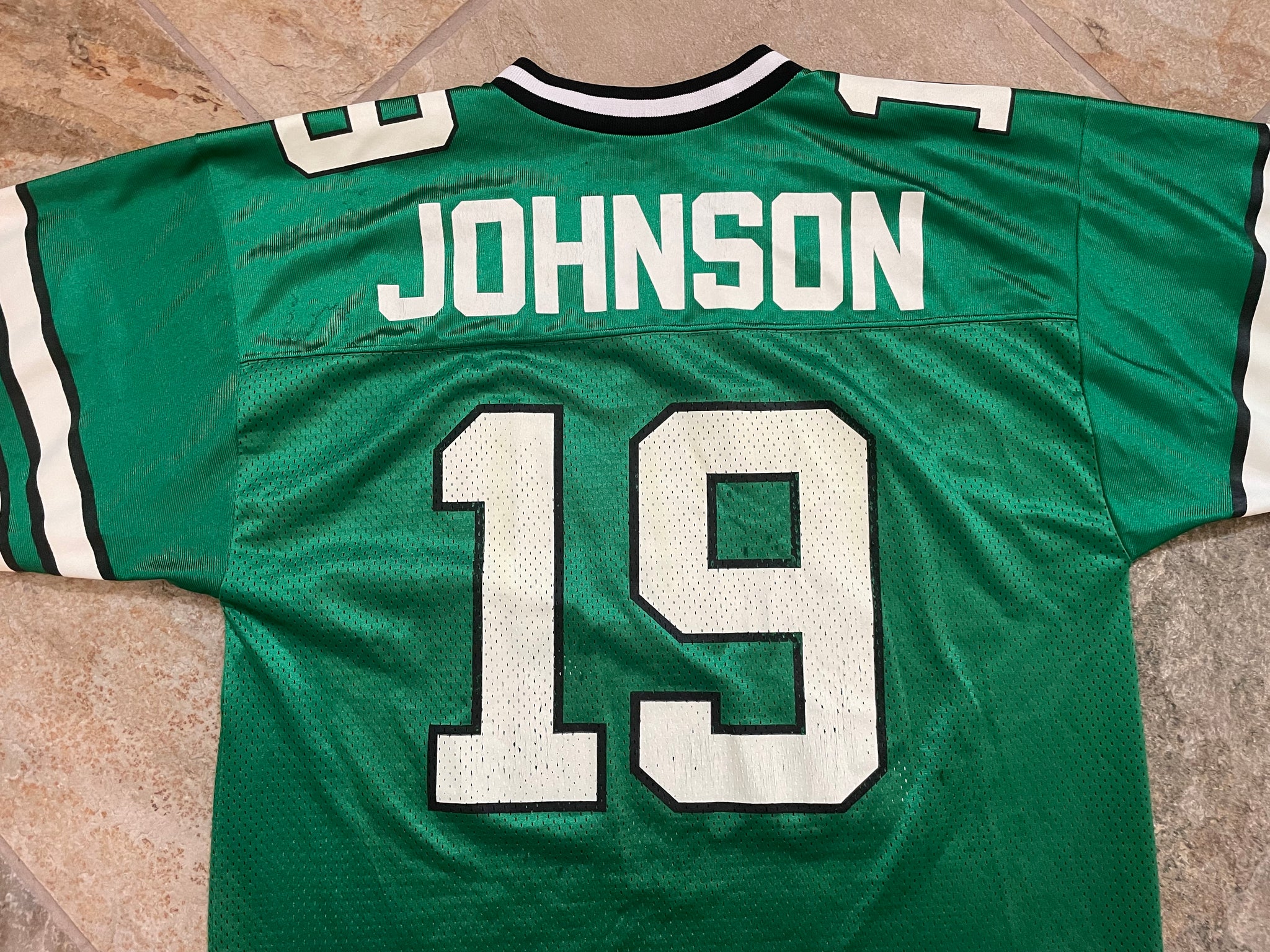 Vintage 1990s NEW YORK JETS Keyshawn Johnson #19 Puma NFL Jersey Youth  Large L