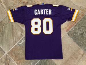Vintage Minnesota Vikings Cris Carter Champion Football Jersey, Size 44, Large
