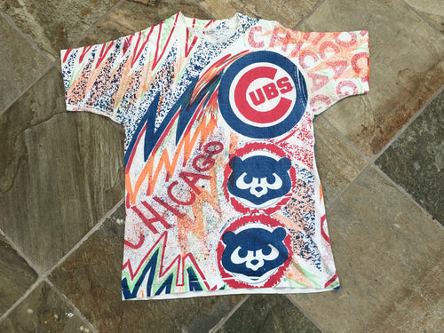 Vintage Chicago Cubs Magic Johnson All Over Print Baseball Tshirt, Size Large