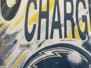Vintage San Diego Chargers Magic Johnson Football Tshirt, Size XL