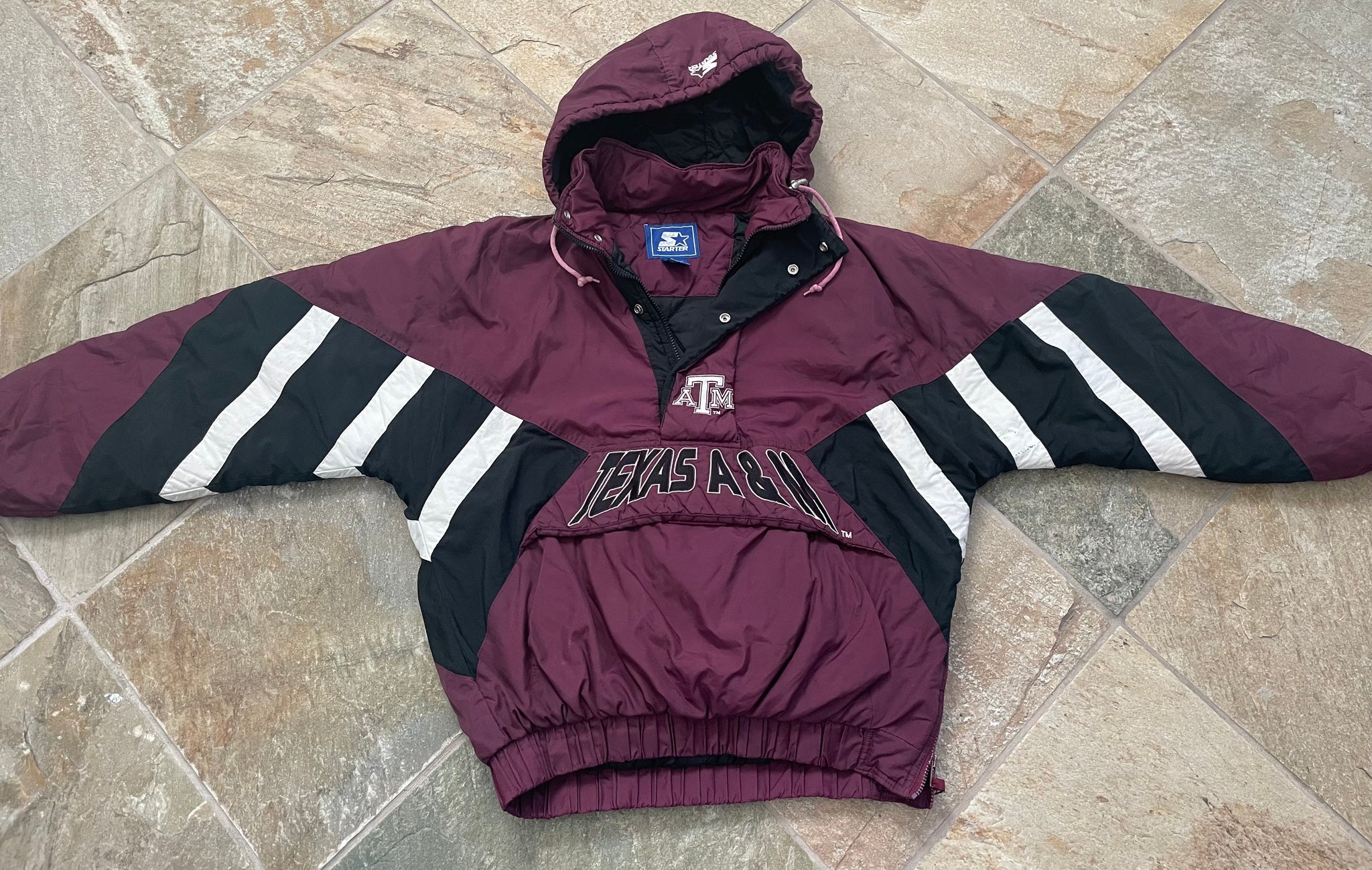 Vintage Texas A&M Aggies Starter Parka College Jacket, Size Large