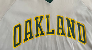 Vintage Oakland Athletics Sand Knit Baseball Jersey, Size XL