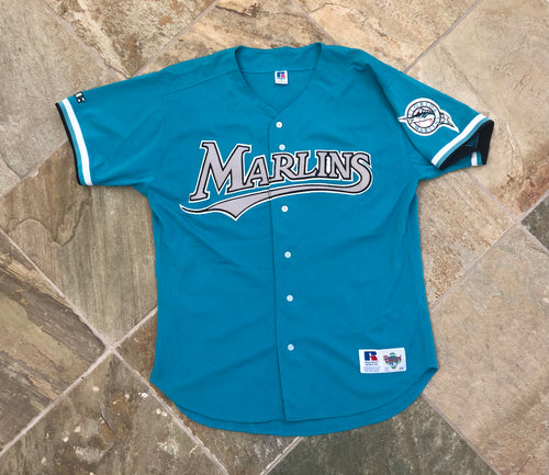 Vintage Florida Marlins Russell Athletic Diamond Collection Baseball Jersey, Size 48, XL