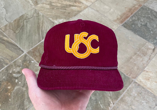 Vintage USC Trojans Corduroy SnapBack Zip College Hat