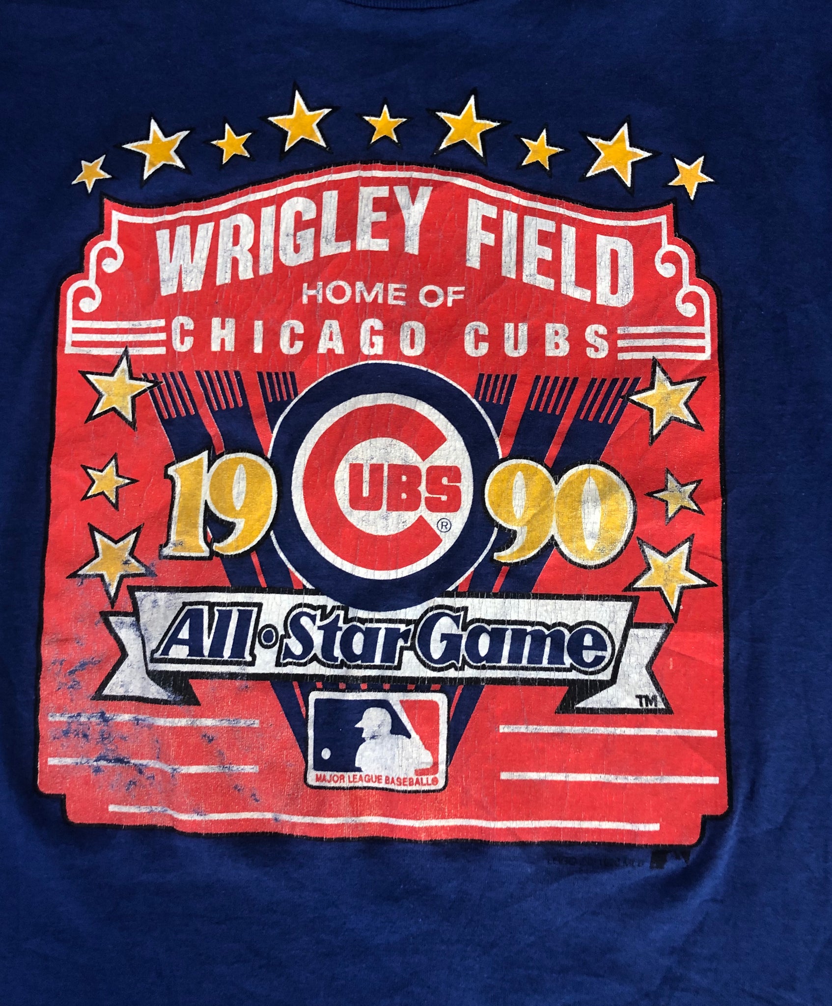 Vintage 1990 All Star Game Wrigley Field Chicago Cubs Shirt Size