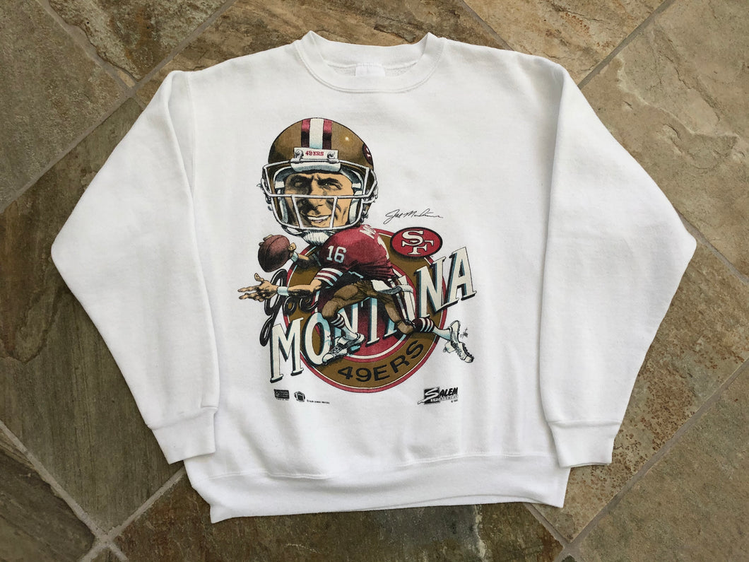 Vintage San Francisco 49ers Joe Montana Salem Sportswear Football Sweatshirt, Size Medium